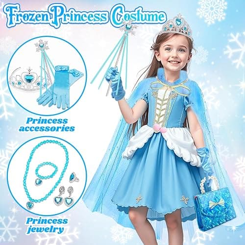 Frozen Makeup & Dress Up Toys for Girls Ages 3 4 5 6 Kids Makeup Kit Princess Real Make up Pretend Play Toy Halloween Costumes Nail Polish Set Birthday Gifts for Girls Toddlers 3-5 4-7 6-8 Year Old thumbnail 4