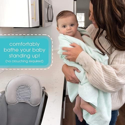 Summer Infant Snug Support in-Sink Bather – Bathe Newborns up to 6 Months with Confidence Right in The Sink - Compression-Molded Foam Baby Bath Sink Cushion is Adjustable and Includes Anti-Slip Grips thumbnail 5