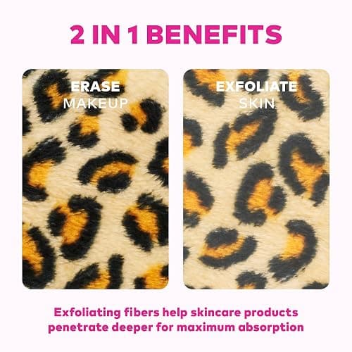 The Original Makeup Eraser 7-Day Set, Erase All Makeup With Just Water, Including Waterproof Mascara, Eyeliner, Foundation, Lipstick, Sunscreen, and More! Leopard, 7ct thumbnail 6