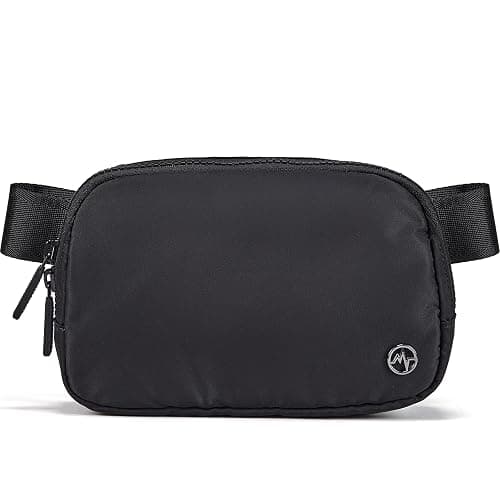 Pander Two Way Zipper Fanny Pack Nylon Everywhere Belt Bag for Women, Water Repellent Waist Packs, Crossbody Bags with Adjustable Strap (Black). - Image 1