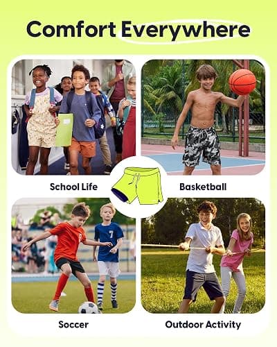 #11 maamgic Boys Athletic Shorts with Liner Teens Youth 2 in 1 Active Running Shorts thumbnail 7