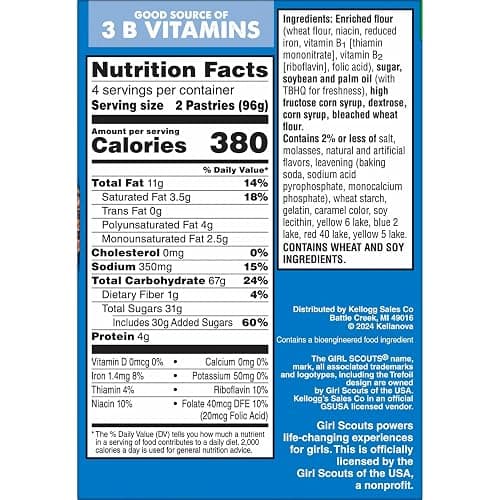 Pop-Tarts Girl Scout Toaster Pastries, Breakfast Foods, Kids Snacks, Frosted Coconut Caramel, 13.5oz Box (8 Pop-Tarts) thumbnail 3