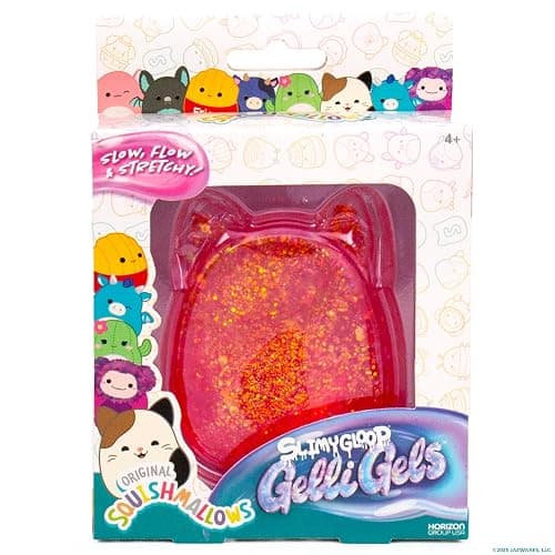 Original Squishmallows™ SLIMYGLOOP Pink Gelli Gels™, Slow Rising Sensory Squeeze Toy with Glitter, Gel Filled Fidget Toys thumbnail 7