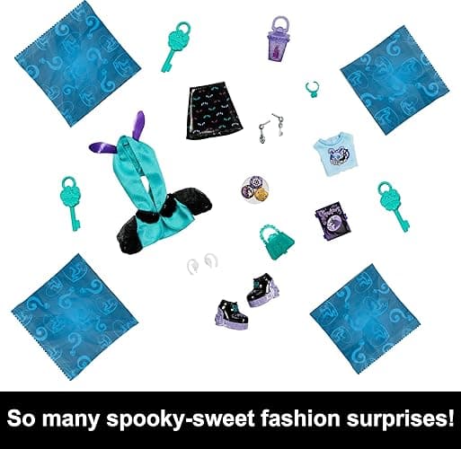 Monster High Skulltimate Secrets Neon Frights Doll & Accessories, Twyla with Dress-Up Locker & 19+ Surprises thumbnail 6