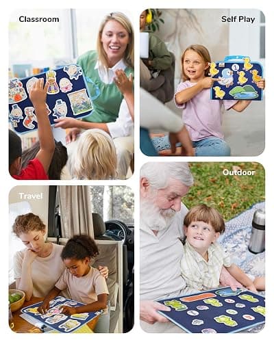CHEFAN 12 Pack Felt Storyboard Pieces for Toddler, Flannel Board Stories for Preschool Activities, 5 Little Duck and 11 Other Stories thumbnail 4