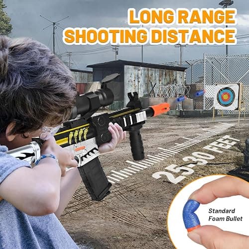 Realistic Toy for Nerf Guns Dart - Electric Sniper Rifle with Scope 120 Soft Bullets 3 Magazine, Automatic Foam Blaster for Boy Age 8-12 Years Old, Indoor Outdoor Present for Adult Kid Holiday thumbnail 3