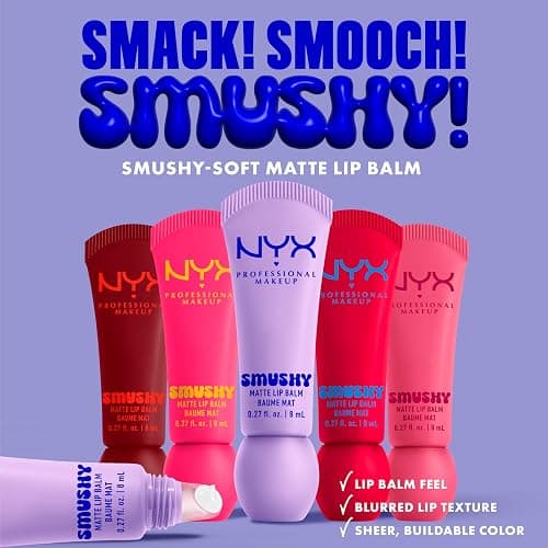 NYX PROFESSIONAL MAKEUP Smushy Matte Lip Balm, Tinted Lip Moisturizer with Soft, Matte Finish - Sweet Smack (Mid-Tone Pink) thumbnail 5