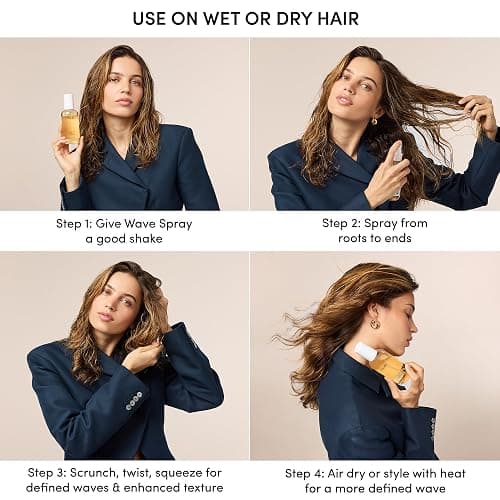 OUAI Travel Size Wave Spray - Texture Spray for Hair with Coconut Oil and Rice Protein - Adds Texture, Volume & Shine for Beach Waves - Paraben Free, Safe for Color & Keratin-Treated Hair (3 fl oz) thumbnail 6