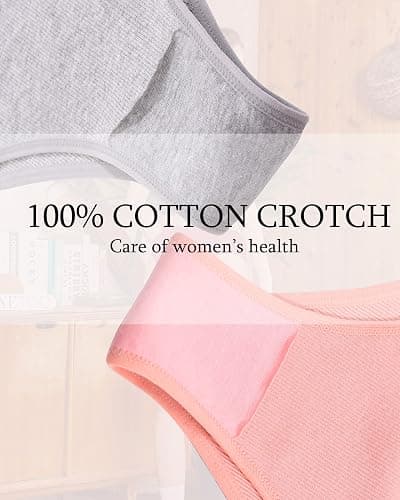 Sth Big 10 Pack Womens Cotton Underwear Sexy Stretch V-Waist Ladies Bikini Panties Low Rise Cotton Cheeky Hipster S-XXL thumbnail 5