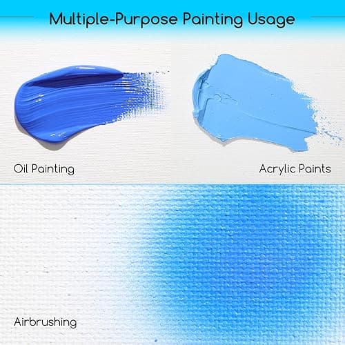 MEEDEN 12-Pack 100% Cotton Canvas Boards for Painting - 8x10'' Blank Canvas Panels for Oil & Acrylic Painting, Ready to Paint Art Supplies for Professional Artists, Students thumbnail 4