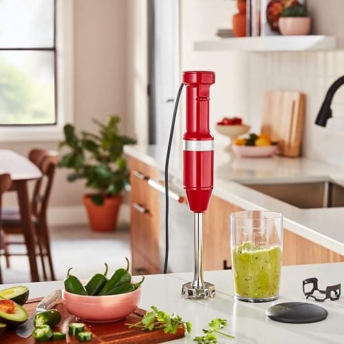 KitchenAid Variable Speed Corded Hand Blender KHBV53, Empire Red thumbnail 2
