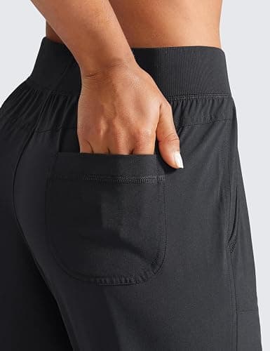 CRZ YOGA Women's Lightweight Workout Joggers 27.5" - Travel Casual Outdoor Running Athletic Track Hiking Pants with Pockets thumbnail 5