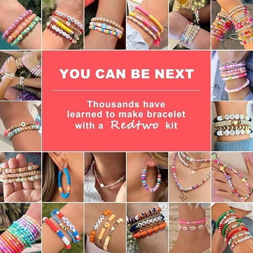 Redtwo 23000Pcs Clay Beads Friendship Bracelet Making Kit | 7 Boxes 144 Colors Beads Set for Friendship Jewelry Making Kit with Pendant Charms, Crafts Gifts for Girls Ages 6-12 Kids thumbnail 7