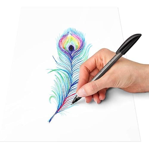 STAEDTLER 4320 M-9 Stick Rainbow Ballpoint Pen - Black (Box of 10) thumbnail 3