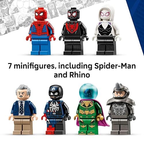 LEGO Marvel Spider-Man vs. Mysterio: The Daily Bugle Building Toy - Pretend Play Set with 7 Minifigures & Rhino Mech - Super Hero Toy for Boys & Girls, Ages 10+ - Gift Idea for Birthdays - 76342 thumbnail 5