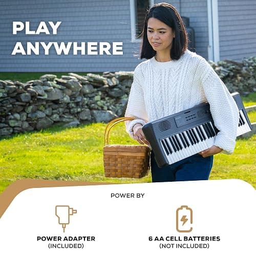 Alesis Melody 61 MK4 Keyboard Piano for Beginners with 61 Keys Speakers, Tablet/Sheet Music Stand, 300 Sounds and Music Lessons thumbnail 9