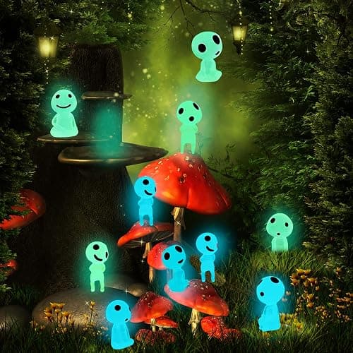 CCINEE 20Pcs Glow in Dark Tree Elves Fairy Luminous Ghost Micro Landscape Accessories Miniature Tree Elves Decoration for Garden Landscape Aquarium Dollhouse Potted Plants Decoration thumbnail 5