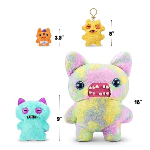 Fuggler Butt Ugly Pets 9-inch Series 1 by ZURU, Funny Ugly Monster Plush Toy (Yawper Cat, Mr Buttons Rabbit) thumbnail 3