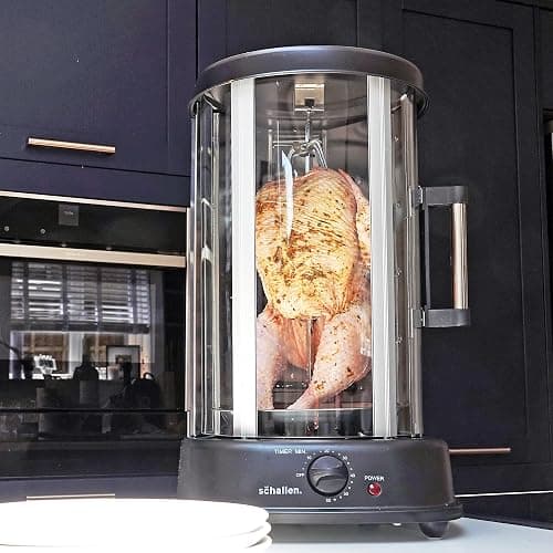 Schallen Electric 1500W 360° Rotating 21L Rotisserie Grill for Kebabs, Skewers and Roasts thumbnail 8
