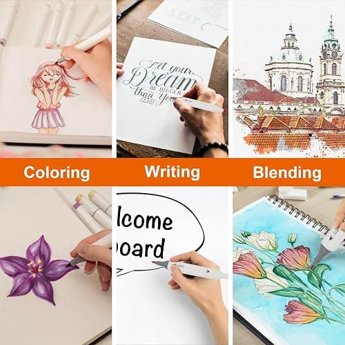 Kebuye Alcohol Markers Set 80 Colors, Art Markers for Adult Coloring Dual Tip Permanent for Drawing Sketching, Alcohol Based Marker with Case Perfect for Adult Artists Students Gift thumbnail 6