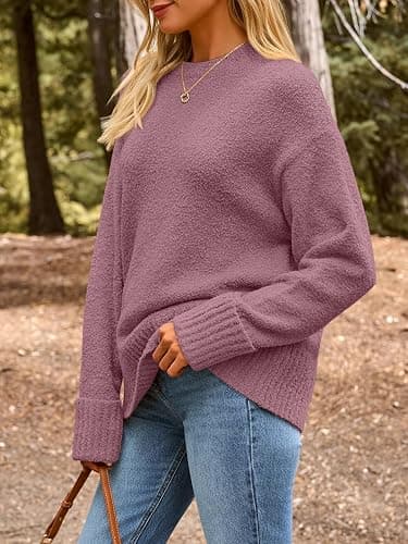 LILLUSORY Women Oversized Warm Cozy Knit Sweaters 2026 Fall Fashion Outfits | Fuzzy Knit, Warm Chunky Long Pullover, Cute Winter Clothing, Old Money Clothes, Ladies Trendy Tunic thumbnail 3