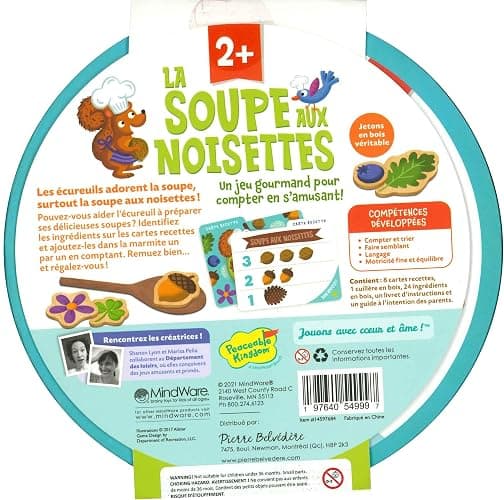 Peaceable Kingdom - La Soupe aux noisettes - Jeu Gourmand Pour Compter en s’amusant - Éveil socio-affectif, motricité globale Coordination, notions spatiales, jeu de rôle - 14597684 thumbnail 3