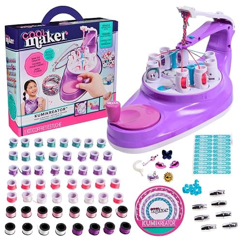 Cool Maker, KumiKreator Bead & Braider Friendship Necklace & Bracelet Making Kit (Packaging May Vary), Gifts & Stocking Stuffers for Girls Ages 8 and up - Image 1