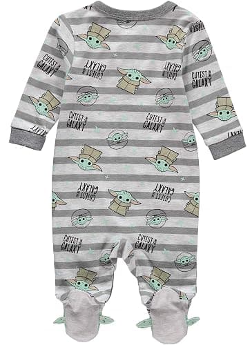 Star Wars Baby Boys The Mandalorian Footie Pajamas Romper Baby Yoda - Baby Pajamas - Baby Sleeper thumbnail 7