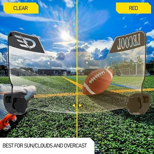 LeCool Multi-Color Football Visor,Enhance Your Game -Fits Adult & Youth Football Helmets thumbnail 3