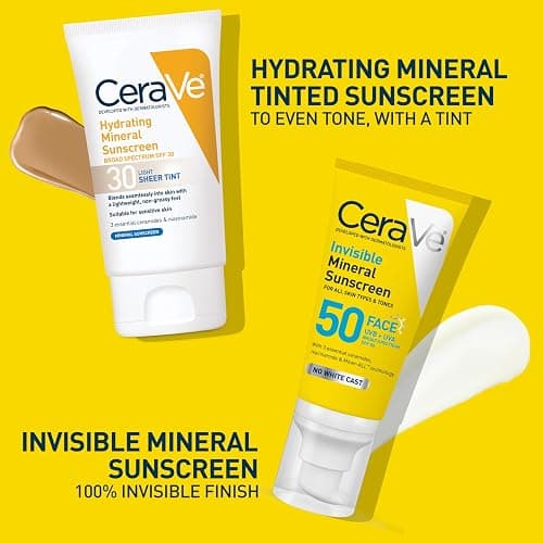 CeraVe Invisible Mineral Sunscreen SPF 50, Face Sunscreen for Sensitive Skin With Zinc Oxide & Titanium Dioxide, Vitamin E + Niacinamide + Ceramides, Oil Free, Travel Size 1.62 oz thumbnail 12