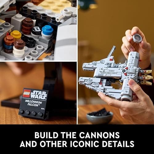 LEGO Star Wars Millennium Falcon A New Hope 25th Anniversary Collectable Model - DIY Building Sets for Adults, Men & Women, Ages 18+ - Comes with Display Stand - Star Wars Gift - 75375 thumbnail 3