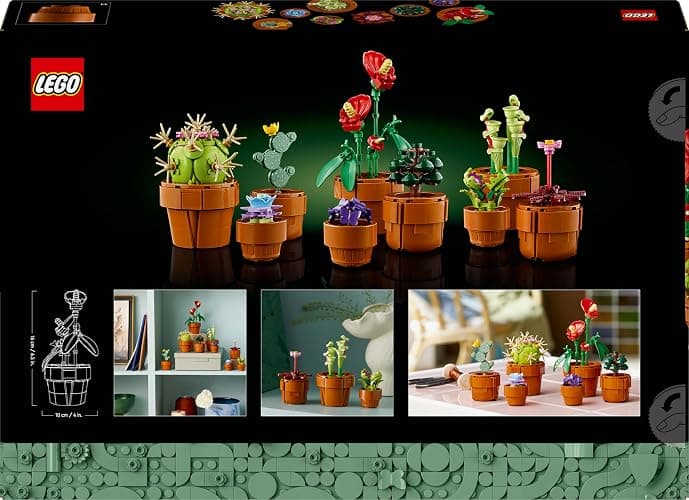 LEGO 10329 Icons Mini Pflanzen, 9 künstliche Blumen zum Bauen, Botanical Collection Sammel-Set für Erwachsene mit baubarem Terrakotta-Topf, Wohndeko, Geschenk für Frauen und Männer thumbnail 11