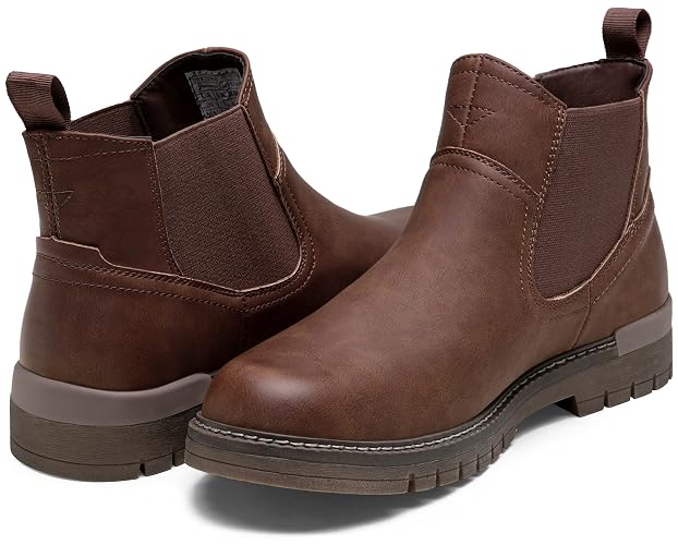 Jousen Chelsea Boots Casual Slip On Ankle Waterproof Mens Boots thumbnail 6