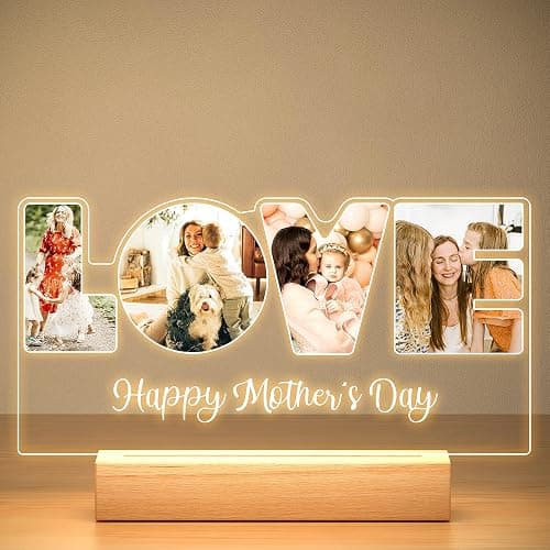 KoxSmar Custom Picture Frames, Personalized Photo Frame, Customized Picture Frames, Personalized Mothers Day Gifts for Mom Baby Kid Family Pet - Image 1