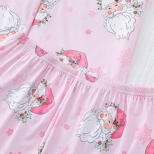 Christmas Pajamas For Women Set,Button Down Short Sleeve Shirts And Shorts Set Soft Casual Cute Xmas Print Pjs Sleepwear thumbnail 5