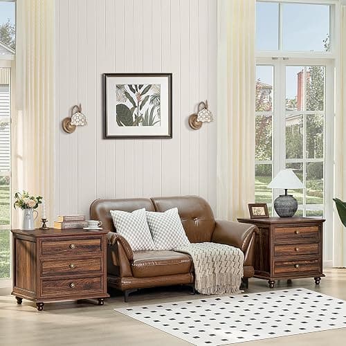 Joaxswe Farmhouse Dresser and Nightstand Set - 3 Piece, 54" Wide Dresser and 24" Nightstands for Bedroom, Living Room, Hallway thumbnail 8