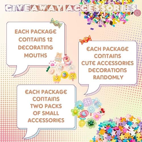 Lineshading 12 Set DIY Phone Case Kit Whipped Cream Glue Kit Include 12 Simulation Cream Glue 15ml with Nozzle 2 Pack Theme Decorations 2 Pack Decorating Accessories for Craft Birthday Gift (Lovely) thumbnail 3