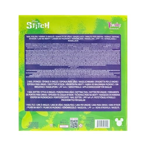 Townley Girl Disney Stitch 15 Piece Water-Based Nail Art Activity Makeup Set, Includes Nail Polish, Nail Brush and Nail Files, For Parties, Sleepovers and Makeovers, Ages 6 thumbnail 9