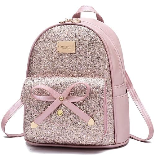 I IHAYNER Girls Bowknot Cute Leather Backpack Mini Backpack Purse for Women - Image 1