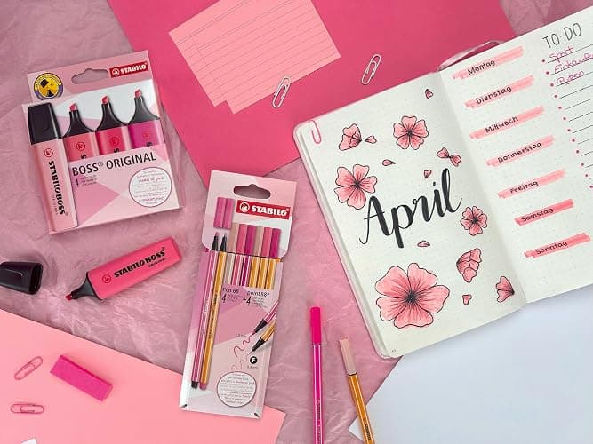 STABILO Boss Original Highlighters Shades of Pink Pack of 4 thumbnail 5