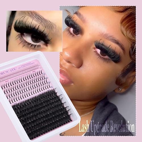 CORUSCATE 100D Lash Clusters with Bottom Lashes Spikes Eyelash Clusters Multi-type Individual Lashes Thick DIY Lash Extension Kit Fairy Cluster Eyelash Extensions 5-20mm Wispy Cluster Lashes Spike thumbnail 5