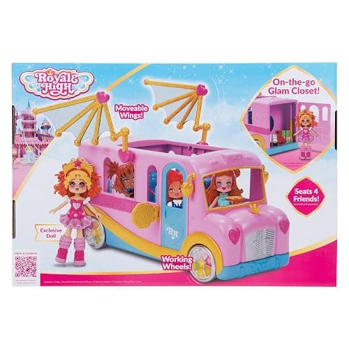 Royale High Bus & Glam Closet - (1) Exclusive Doll, On-The-Go Glam Closet, Moveable Wings, Working Wheels and Room for 4 Friends - Virtual Item Code Included - Ages 5+ thumbnail 4