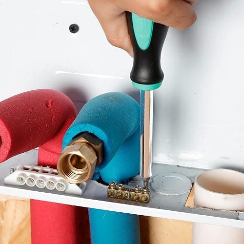 Amazon Basics 104-Piece Home Repair Household Tool Set with Easy Carrying Round Pouch, Portable Hand Tool Kit, Turquoise, 14.4 x 11.4 x 3 inches thumbnail 11
