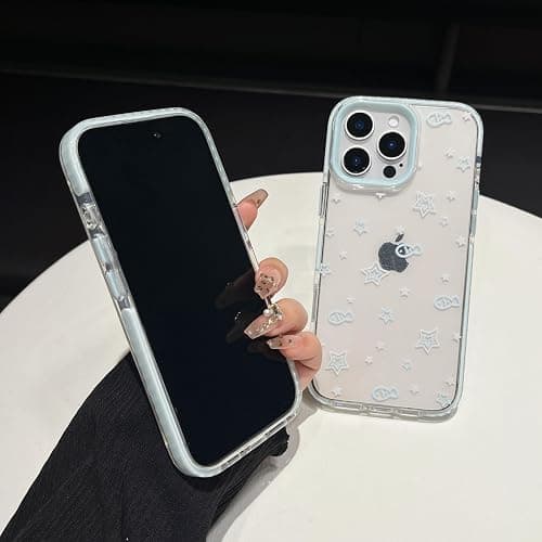 FLIRACON Cute Cartoon Fish Stars Clear Phone Case Compatible with iPhone Case(Clear,for iPhone 14) thumbnail 6