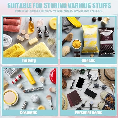 BuyCard Cheer Chenille Letter Bags Clear Makeup Bag, Cheerleader Gifts Cosmetic Bag, Varsity Preppy Patch Flat Pouch Cheer Accessories, Waterproof PVC Organizer Toiletry Bag for Women Girls thumbnail 5