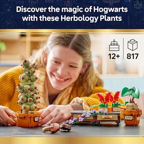 LEGO Harry Potter Hogwarts Herbology Plants - Interactive Toy incl. Artificial Potted Plants w/Flowers - Kids' Room Decor - Gift for 12+ Year Old Girls, Boys & Teenage Fans - 76474 thumbnail 3