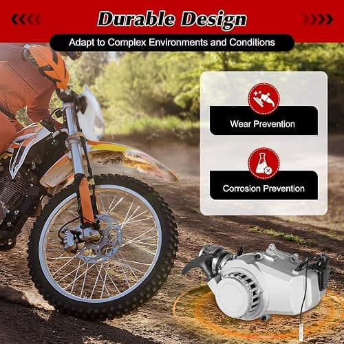 49CC 2-Stroke Bicycle Engine Kit - 1.9KW/3HP Motor with 0.32gal Tank for DIY Bike Conversion (Max 48km/h, Fits Beach Cruisers & Mountain Bikes) thumbnail 2