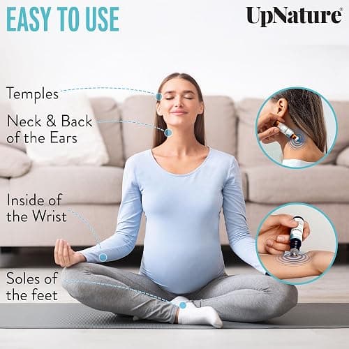UpNature Peppermint Essential Oil Roll On - Natural Nausea Morning Sickness Relief for Pregnant Women - Pregnancy Must Haves Rollerball Roller thumbnail 4