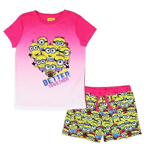 INTIMO Despicable Me Girls' Movie Minions Better Together Sleep Pajama Set Shorts thumbnail 7