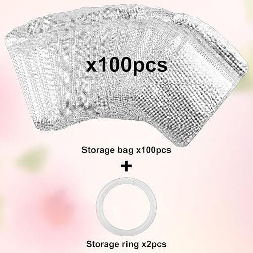 100PCS Diamond Painting Beads Storage Bags – 4.3'' x 2.7'' Small Reusable Ziplock Jewerly Bags Pouches for DIY Diamond Art, Gem & Bead,Samples,Small Items,Craft Supplies Storage Accessories thumbnail 4